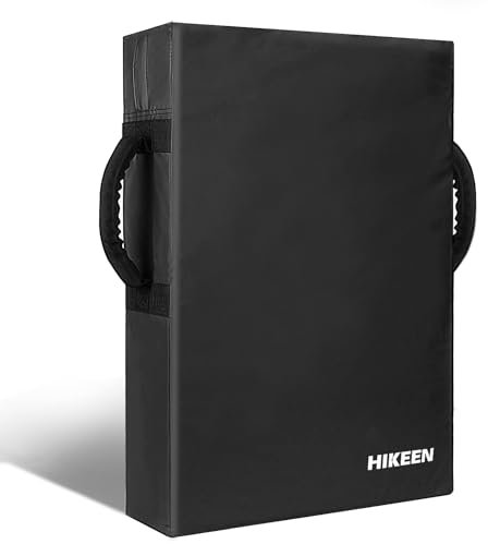 Hikeen Football Blocking Pad Training Equipment Denser Softer Foam Kick Pads for Football, Basketball, Hockey, Lacrosse Tackle Dummy - 32x20 Kick Shield Pad with Handles (1PCS)