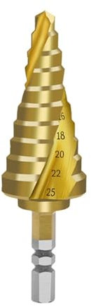 6-25mm Pagoda-Shaped Step Cone Drill Bit Spiral Hex Shank HSS Titanium Coated Sharp Edge Metal Drilling For Metalworking