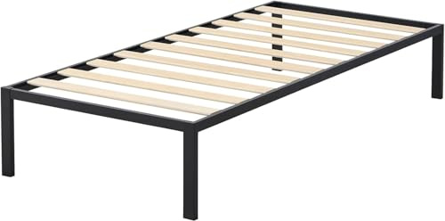 HOGAR24 ES | Somier Kozo | Somier 90x190 cm con Patas | Estructura Metálica con 5 Patas Altas y Láminas de Madera | Soporte Óptimo del Colchón | Fácil Montaje | Color Negro.