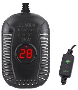 JULIAQUA Calefactor de Acuario con indicador de Temperatura, Ajuste del Calentador de Acuario, Varilla calefactora para Peces, Calefactor de Tortuga 25 W / 50 W / 100 W / 150 W (G-25W)
