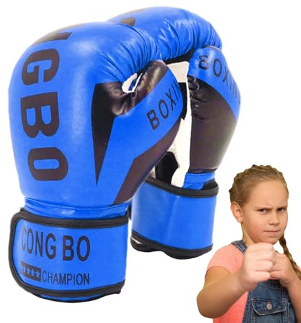 Guantoni Boxe Bambini | Guanti Sparring Morbidi Traspiranti | Guanti Allenamento Pugilato Per Bambini Dai 5 Ai 12 Anni | 6 Once 22cm In Materiale Confortevole Per Arti Marziali, Autodifesa E Palestra