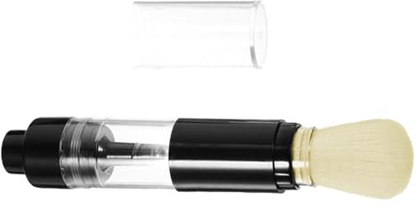 Pincel de polvo recargable, fibra sintética de nailon ABS, 14,5 x 3,5 cm, brochas de maquillaje para colorete, cepillo retráctil, brochas de maquillaje para aplicación cosmética, viajes y uso diario
