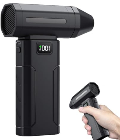 Plumero de aire eléctrico, potente soplador de polvo inalámbrico de 150000 rpm, ventilador de polvo eléctrico ajustable de 5 engranajes con pantalla de pantalla, limpiador de aire recargable para PC