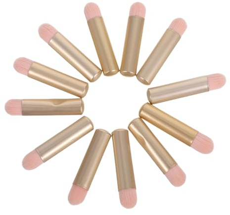 WRITWAA Mini Juego de Brochas de Maquillaje de Viaje 12 Piezas Pinceles para Sombra de Ojos y Corrector Tamaño Compacto Portátiles para Aplicación Precisa en Cualquier Lugar