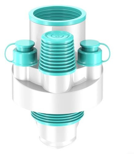 BlesConi Adaptador de tubería de drenaje de cocina multidispositivo con sello magnético para purificador de agua de lavavajillas de flujo rápido