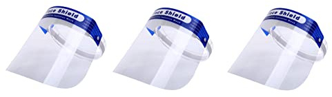 tempo di saldi Tre Visiere Protettive Integrali In Policarbonato Trasparenti Regolabili