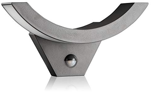 SEBSON® LED Aussenleuchte mit Bewegungsmelder, Wandleuchte anthrazit 15W 930lm, kaltweiß 5800K, IP54 Außenwandleuchte Sensor 9m / 140°