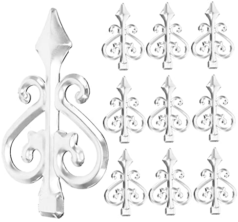 DIKACA 10 puntas de lanza protectoras, punta de lanza para exteriores, valla de punta, tridente, lanza, accesorios para postes de jardín, para vallas de listones, pomos de puerta 201