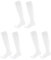 LURVOUS 3 Paar Fußballsocken Kinder, Weiße Kinder Fußball Stutzen Lange Fussballstutzen Basketball Socken Rugby Socken, Kniehohe Sportsocken Trainingssocken für Jungen Mädchen von 5-12 Jahren