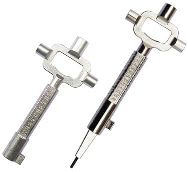 Anlising 2PCS Llave de Construcción Universal, Llaves Universales de Construcción de Aleación de Zinc,Llave Allen Multifuncional,Llave de Leva Cerrajero,Llave de Arquitecto,para la Medición del Ángulo