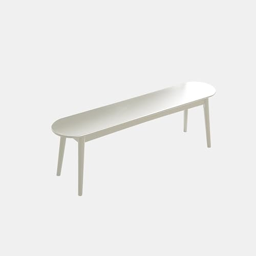 BAYTEWJX Panca da Tavolo da Pranzo,Sgabello da Ingresso,Panchina da Pranzo a 2 Posti in Legno,per Cucina Sala da Pranzo Soggiorno.(White,120x30x45cm)