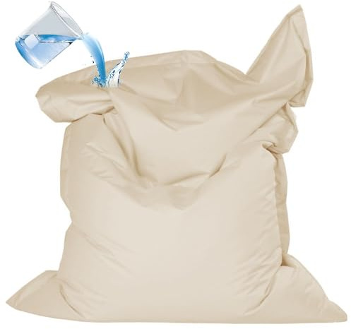 SXBCyan Funda Puff Flotante For Piscina, Sin Relleno, Impermeable, For Exterior E Interior, Cómodo Y Grande, Rectangular, con Funda For Puf Flotante.(Beige,140x180cm-cover)