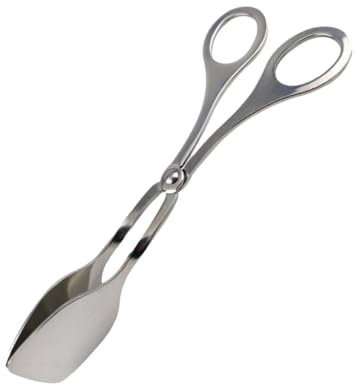 LIGIGWASH Pinzas De Tijera De Acero Inoxidable 304 Tamaño Mediano Mango Ergonómico Para Cocina y Barbacoa, Tenazas Para Ensalada y Pan Para Uso Hogar, Fiestas y Buffet