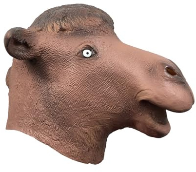 Maschera realistica con cammello, maschera animal head, costume di Halloween, in lattice, per bambini, per adulti, per cosplay, oggetti di scena in lattice, per donne, per Halloween realistico