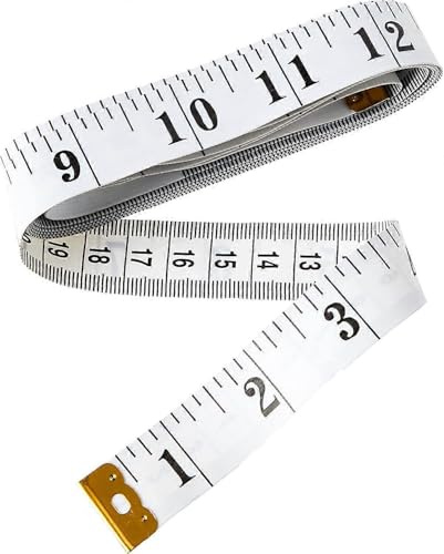 Tape Measure for Measuring Body Measurements and Sewing Tape Measure for Tailors and clothes 60 inch 150cm (MULTI-COLOUR) (WHITE (2-CM WIDTH))