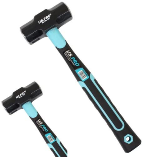US PRO Double Faced 2Lb Sledge Hammer with TPR Handle Rubber Grip 1667
