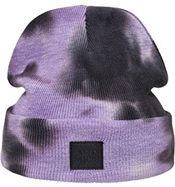 Urban Classics Unisex Tie Dye Beanie M TZE, Ultraviolet/Darkgrey, Einheitsgröße EU