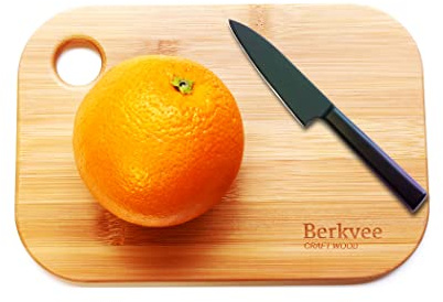 2 PCs Berkvee Small FSC-CERTIFIED Bamboo Wood Cutting Board Set – Mini Lightweight Wooden Cutting Board- BPA Free