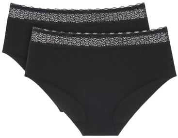 Triumph Feel of Modal Midi 2p sous-vêtement, Noir, M Femme