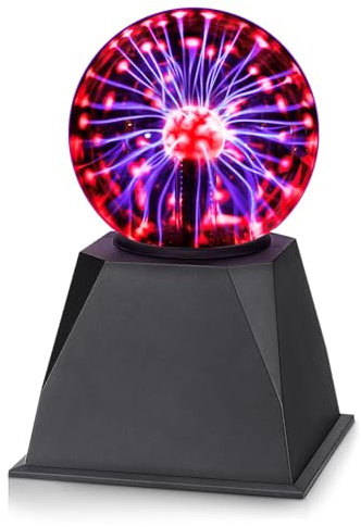 CGBOOM Plasma Ball 4 Inch, Touch and Sound Sensitive Plasma Lamp, Science Kits for Kids, Great Educational Boys Toys Gift, Cool Things for Decoration, Magic Night Light