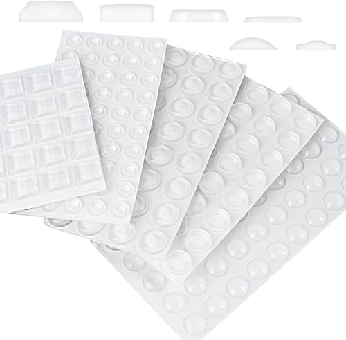 Petutu 316 Stück Gummipuffer Transparent Elastikpuffer Möbelpuffer Türpuffer, Selbstklebend Lärm Dämpfung Pads Anschlagpuffer für Tür, Schränke