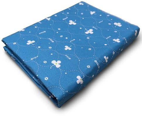 Washable Bed Pads – Easy Care Waterproof Bed Protectors for Incontinence, Super Absorbent Bed Wetting Sheets & Potty Training – Reusable Bed Wetting Mats for Adults & Kids & Pets (Blue Floral 60x90CM)