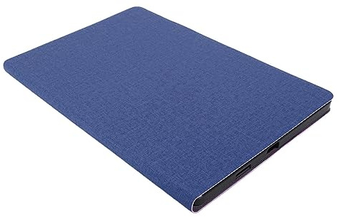 Generic Tablettläderfodral, Droppbeständig, Bekväm Multifunktionell Stativ, Hål, Lätt Tablettskydd för Flik 13 (Blå)