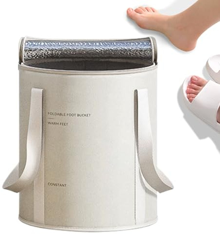 Yanayi Bain de Pieds Rempli Bassin,Bac De Trempage Pliable Pour Pieds | Conteneur Étanche Base Antidérapant Pour Soin Domicile Douche Spa Voyage