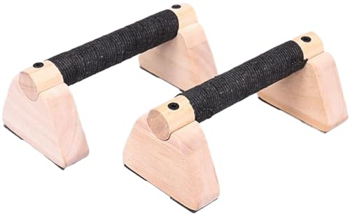 Barras de flexión para hombres - Mangos de flexión | Barra de Entrenamiento Parallettes 2 Piezas | Madera maciza, estructura rusa, barra horizontal para flexiones, parada de manos, culturismo