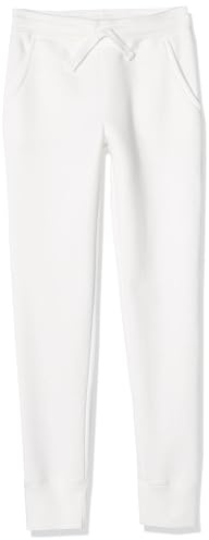 Amazon Essentials Joggers Niña, Blanco, 6-7 años