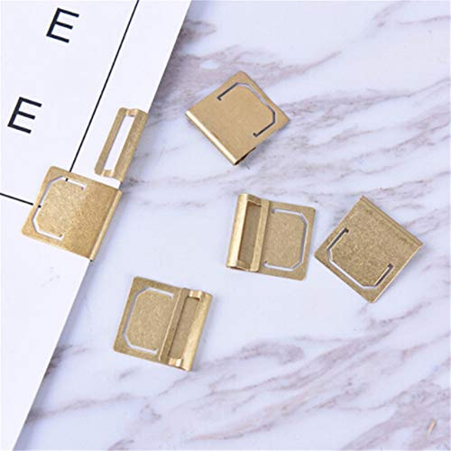6pcs Airlove Retro Brass Journal Clips & Planner Clips, Mini Planner Bookmark & Index Label Clip – Ideal Stationery Gift for Readers/Students