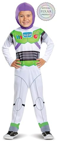 Costume ufficiale Disney classico di Buzz Lightyear per bambini, tutina intera di Buzz Lightyear, costume di Toy Story per feste in maschera, 4-6 anni