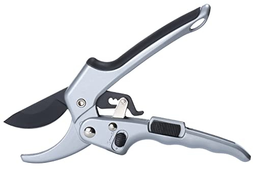 MEPEREZ Garden clippers, premium Germany pruners, Work 3 times easier, professional ratchet pruning shears, cutting rose, flower, hedge, stem, tree, Sharp gardening scissors, Arthritis weak hand snips