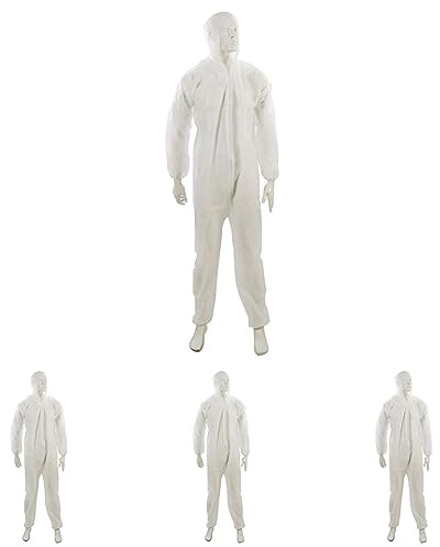 Silverline 595763 Tuta Da Lavoro, Monouso, XL (Confezione da 4)