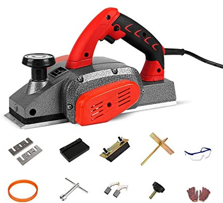 Raboteuse électrique multifonctionnelle pour Le Travail du Bois 220 V/1600 W, Outil de raboteuse Portable pour Petit ménage (Couleur : 220 V, Taille : -EU)