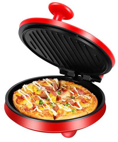 SOKANY Four A Pizza Electrique 220 ℃,Four Pizza Puissance 1000w,Pizza Party Pour 2-3 Personnes,Sortez Et Jouez Aux Fours à Pizza Faciles à Transporter.Rouge-08013