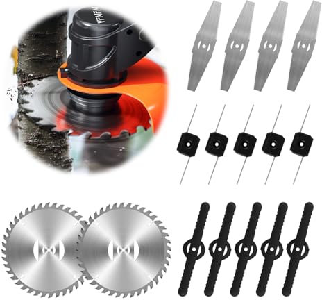 16PCS Strimmer Blades Lawn Mower Blades Metal Blade Strimmers Replacement Accessories for Outdoor Tough Weeds Undergrowth Grass Cutting