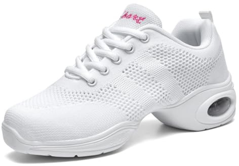 Hixingo Scarpe da Ballo Sportive Donna Fitness Ginnastica Sneakers Scarpe da Running Casual Traspirante Antiscivolo Jazz Moderno Comode Classiche Scarpe Danza Sneakers