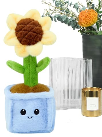 Pelote de Fleurs en Peluche - Adorable de Fleurs en Peluche - Jouet en Pot - Décoration Florale décorative remplie avec Un matériau Doux - Peluche Multifonction pour Offrir la Vie à des Amis