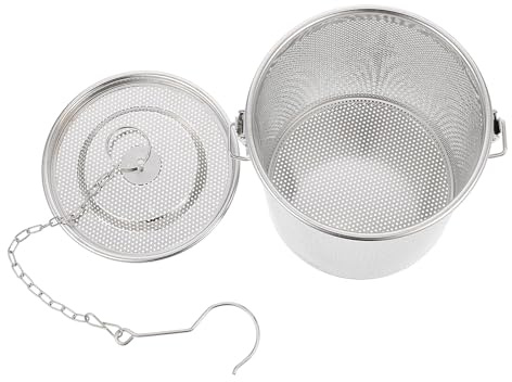 JOINPAYA Cesta de Freidora de Acero Inoxidable Colador para Especias, Herramienta Práctica de Cocina para Preparación de Infusiones y Salmuera