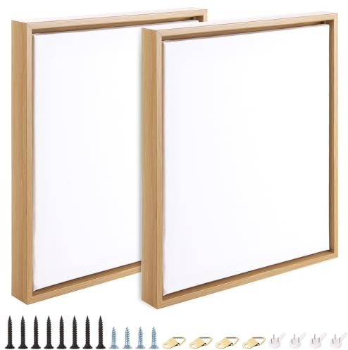 APACALI 25x30cm Canvas Frame Set of 2, Floating Frames for Canvas Paintings, 1.6cm Deep Edge Canvas Frame Kit for Oil & Acrylic Painting Home Wall Art