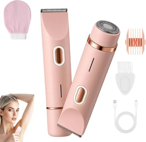 Depiladora Intima Mujer,Afeitadora Electrica Mujer,Recortadora De Zona íntima,Bikini,Piernas,Axilas,Afeitadora Impermeable Ipx7 En Seco Y Húmedo (pink)