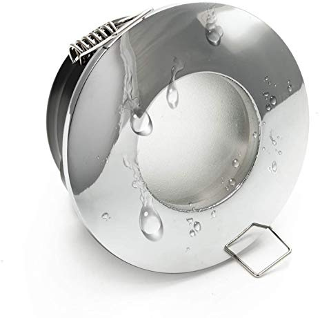Porta faretto incasso box doccia bagno turco sauna barca yatch stagno IP65 compatibile con tutte le lampade GU10 GU5.3 230V 12V foro incasso consigliato 70mm