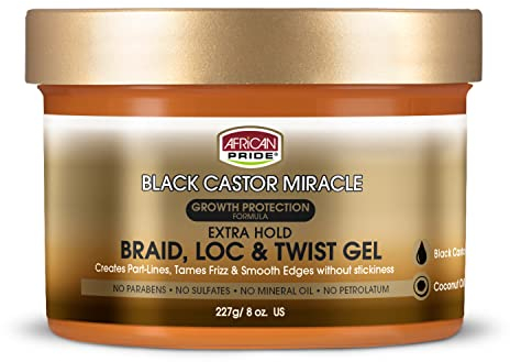 African Pride Black Castor Miracle Braid Lock Twist Gel 226,8 g