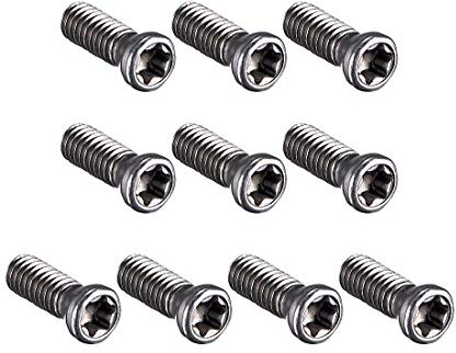 Tornillos torx M2,5 x 8 mm para repuesto de inserción de carburo CNC Torx, herramienta 12.9, grado aleación acero 10 unidades