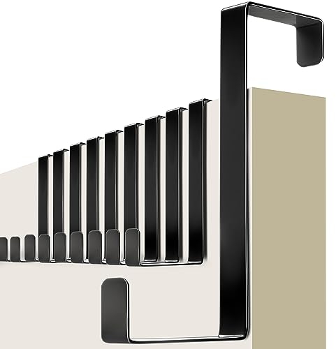 4smile Türhaken – 10er Set, schwarz – Made in Germany Haken ohne Bohren, XXL – Kleiderhaken schwarz sorgen elegant und zeitlos für Ordnung