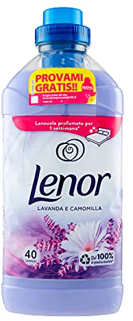 Lenor Lavendel und Kamille Weichspüler 40 Waschgänge, für Frische und langanhaltende Weichheit, 8x1l