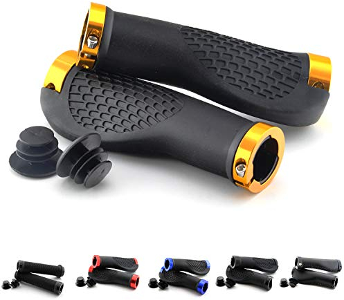 Area1 Manopole Premium per Bicicletta, E-Bike e Quad – Oro, Coppia Ergonomica per Manubrio 22 mm (7/8”)