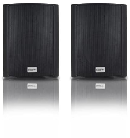 Eagle Altoparlanti per esterni da 20 W, 100 V, 100 V o 8 Ohm, colore nero, per esterni, impermeabili, a bassa impedenza, grado di protezione IP54, altoparlanti