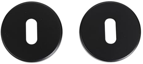 Bricard 27E4080 Paire de Rosaces Osmose 2, Porte de Chambre, Porte Intérieure (Clé L) Noir Mat